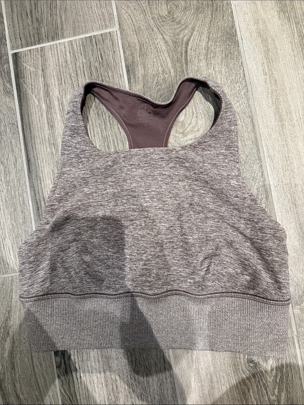 Alo yoga Heathered Mauve Sports Bra - Women Intimates & Sleepwear